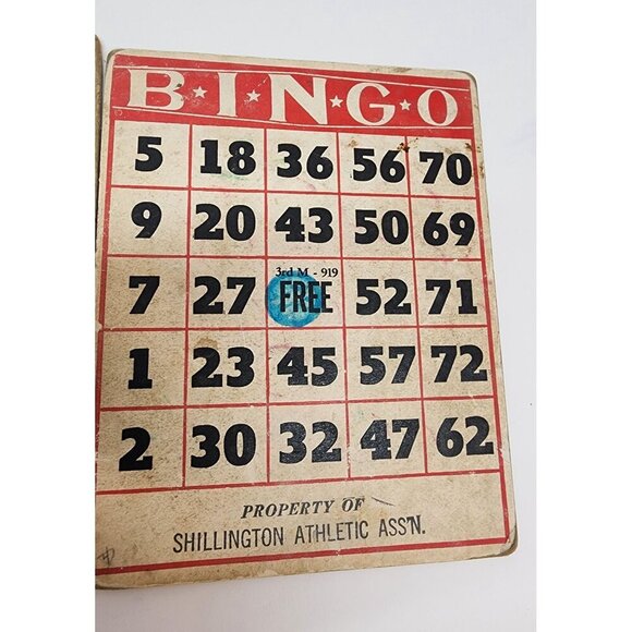 Vintage Bingo Cards Set Of 3 -Collectible Game Accessories - Picture 12 of 14